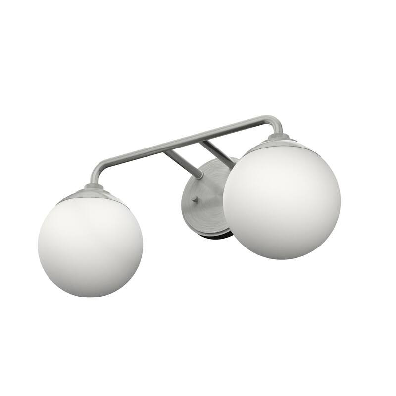 Hunter Hepburn 2 Light Vanity Wall Light, Damp Rated - Vintage, Mid-Century Modern, Glam