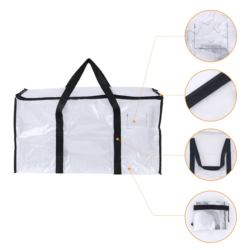 1 Pack Clothes Storage, Foldable Storage Bags, Moving Bags for Organizing Comforter, Closet Organizers with Handles 27*14*15in