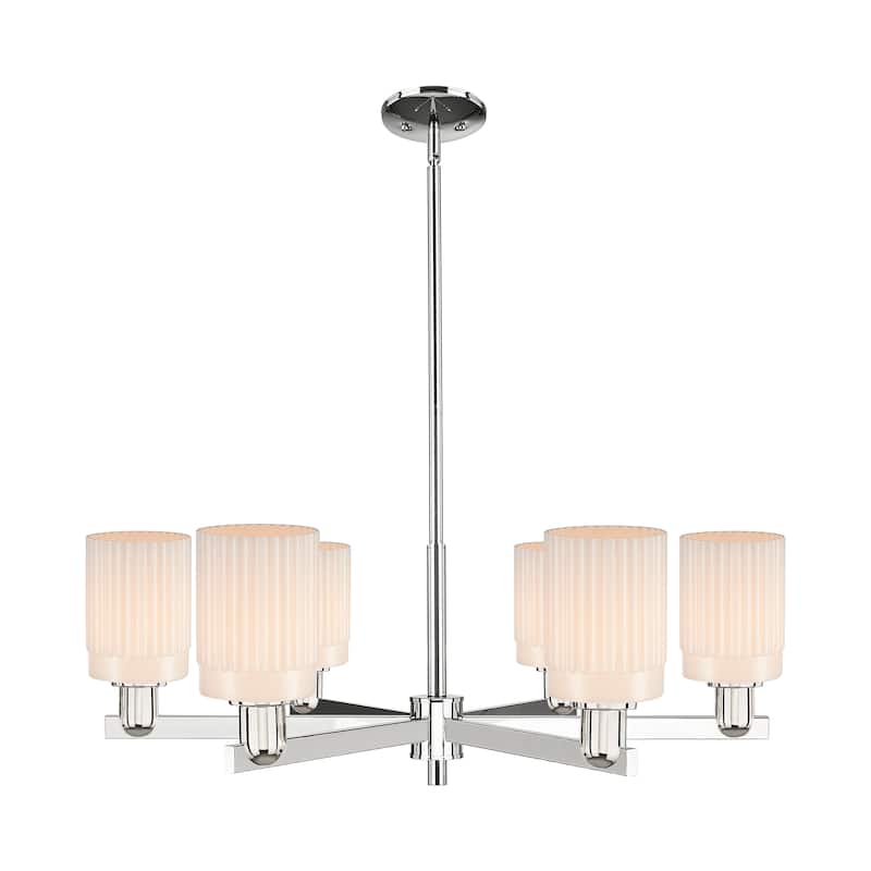 Innovations Lighting Endless Possibilities Arcadia - Hadley - 6 Light 34" Stem Hung Chandelier - Polished Nickel