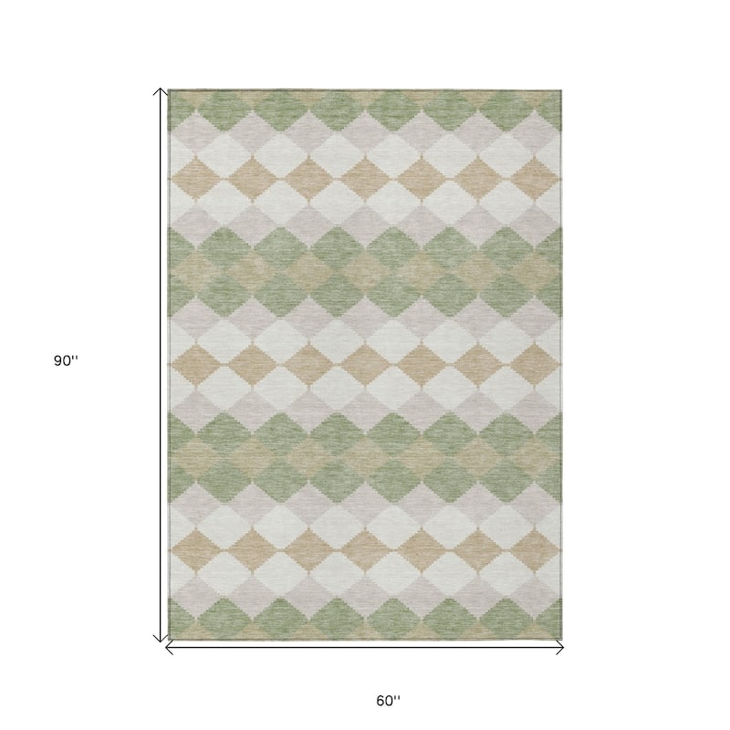 HomeRoots Geometric Transitional Rectangle Outdoor Rug