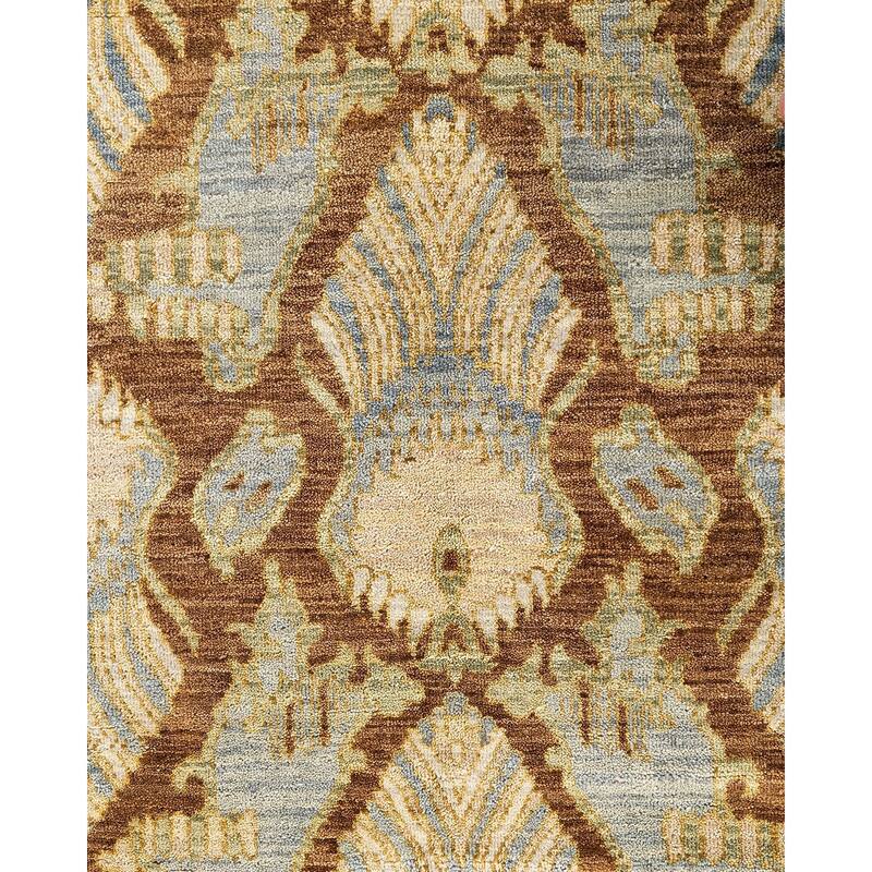 Ikat One-of-a-Kind Hand-Knotted Area Rug, Beige - 8' 0" x 10' 0"