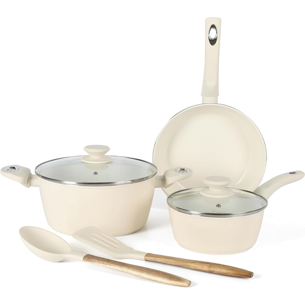 Gibson Home 7-Piece Casselman 5.5-in Carbon Steel Cookware Set with Lid(s)  Included in the Cooking Pans & Skillets department at