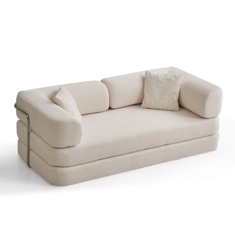 Floor Couch,Compressed Sofa,Convertible Floor Sofa Bed With Convertible Blanket Pillow,Enhanced Frame Stability