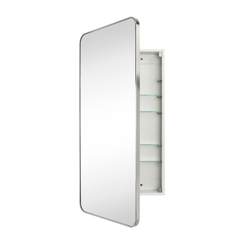 TEHOME Garnes Recessed or Surface Mount Framed Medicine Cabinet with Adjustable Shelves