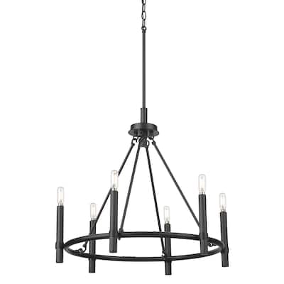 Millennium Lighting 25656 Skyva 6 Light 25" Wide Pillar Candle Style