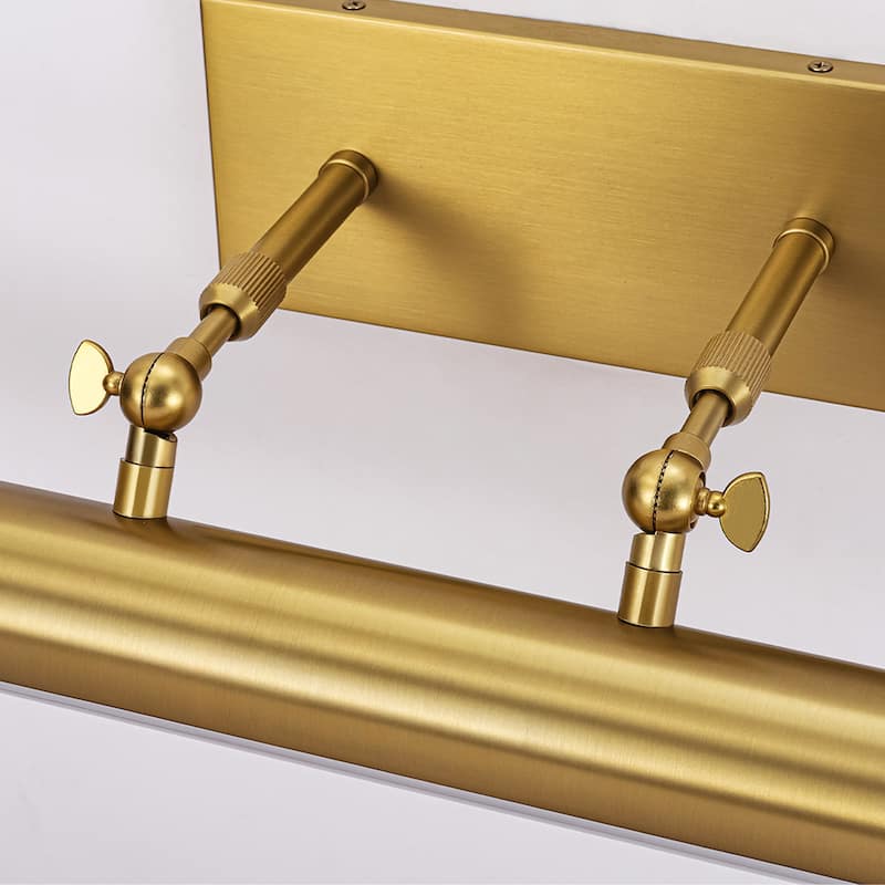 23.6" 1-Light Modern Gold/Black Adjustable Cylinder Wall Mounted LED Picture Light/Vanity Light for Bathroom, Bedroom