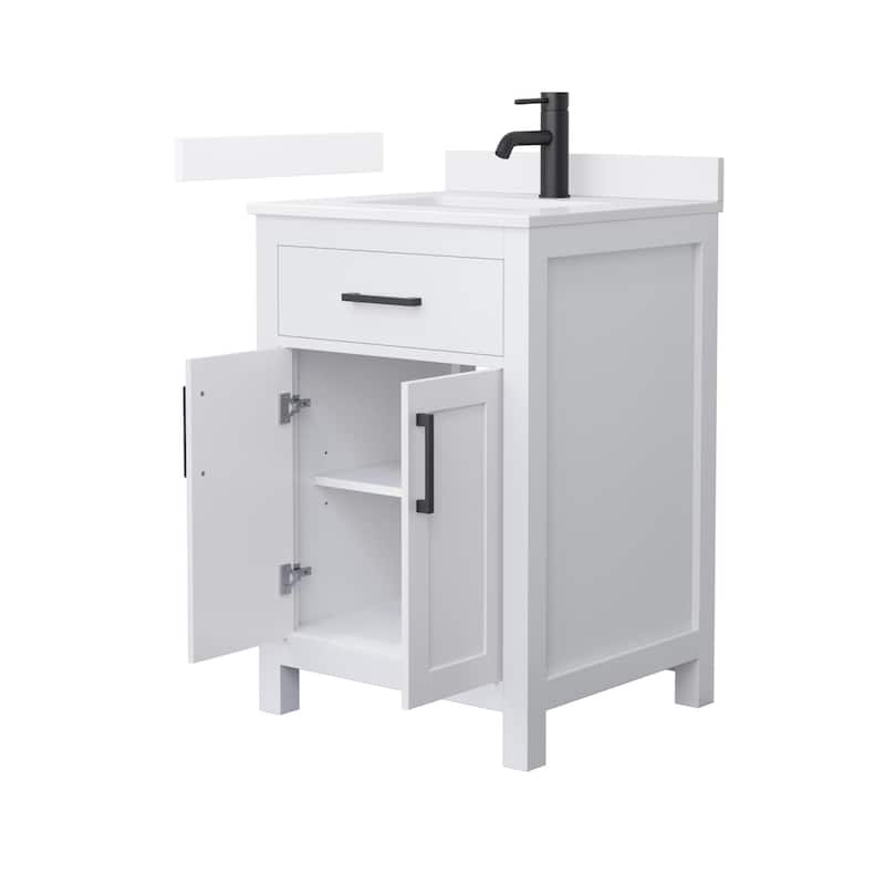 Wyndham Collection WCG2424-24S-QTZ-UNSMXX Beckett 24" Free Standing