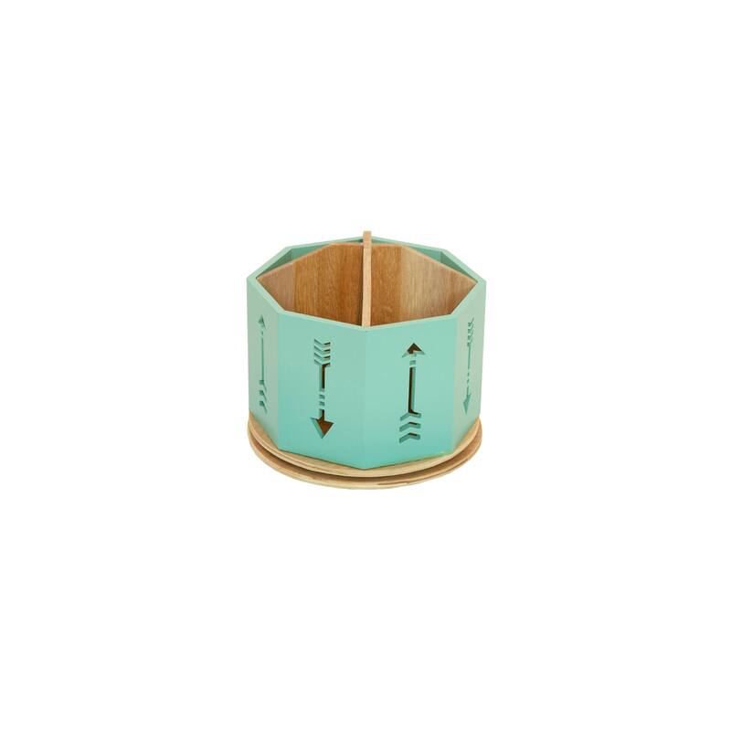 DesignStyles 4 Compartment Spinning Desktop Organizer / Rotating Pen and Pencil Cup and Sorter