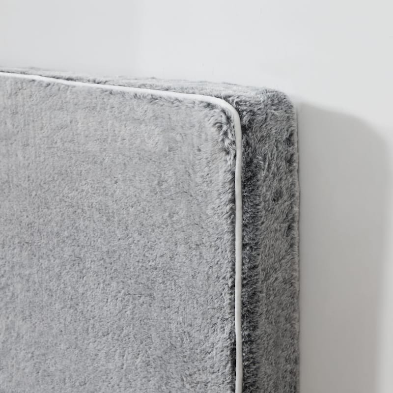 Rainha® Memory Foam Cushioned Headboard - Chunky Bunny - White Gray by DormCo