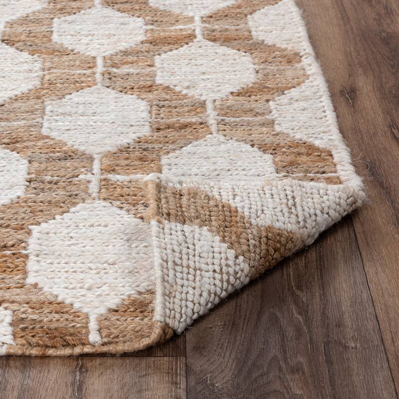 Alora Decor Bali Hand-woven Natural Dhurrie Jute Rug - 9' x 12' - Natural