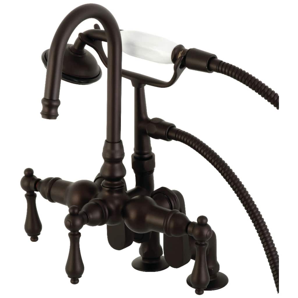 Kingston Brass Vintage Deck Mounted Clawfoot Tub Filler with Built-In
