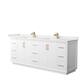 Option White, Bronze Trim, White Quartz Top
