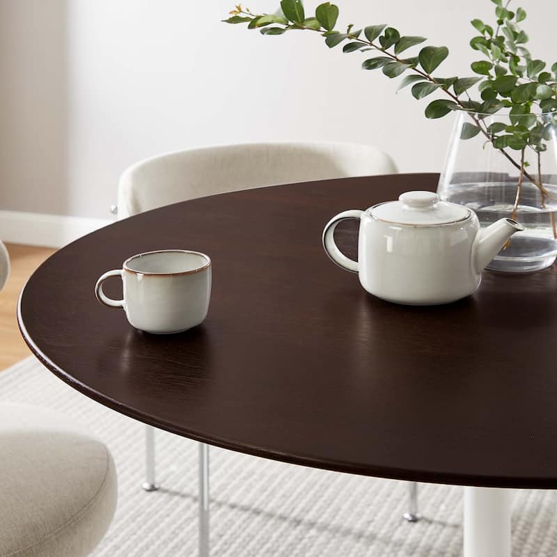 Lippa 48" Round Wood Grain Dining Table - Cherry