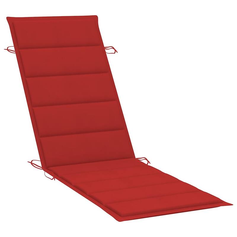 vidaXL Patio Sun Lounger with Cushion Solid Acacia Wood - 72.4" x 21.7" x 25.2"