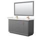 Option Dark Gray, Bronze Trim, White Quartz Top