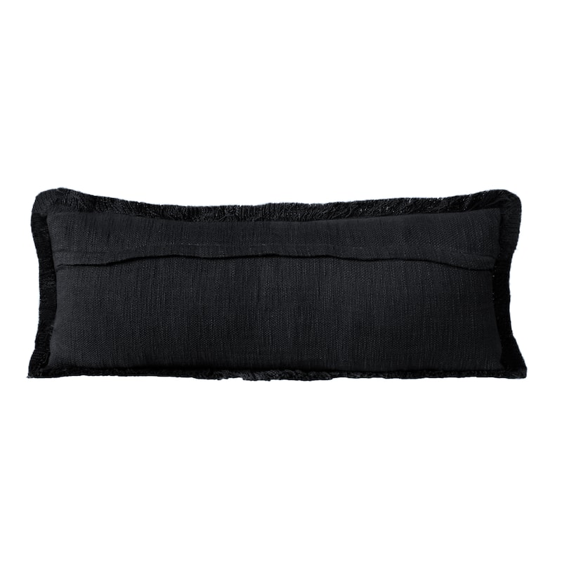 Hidalgo Solid Fringed Throw Pillow by Sevita