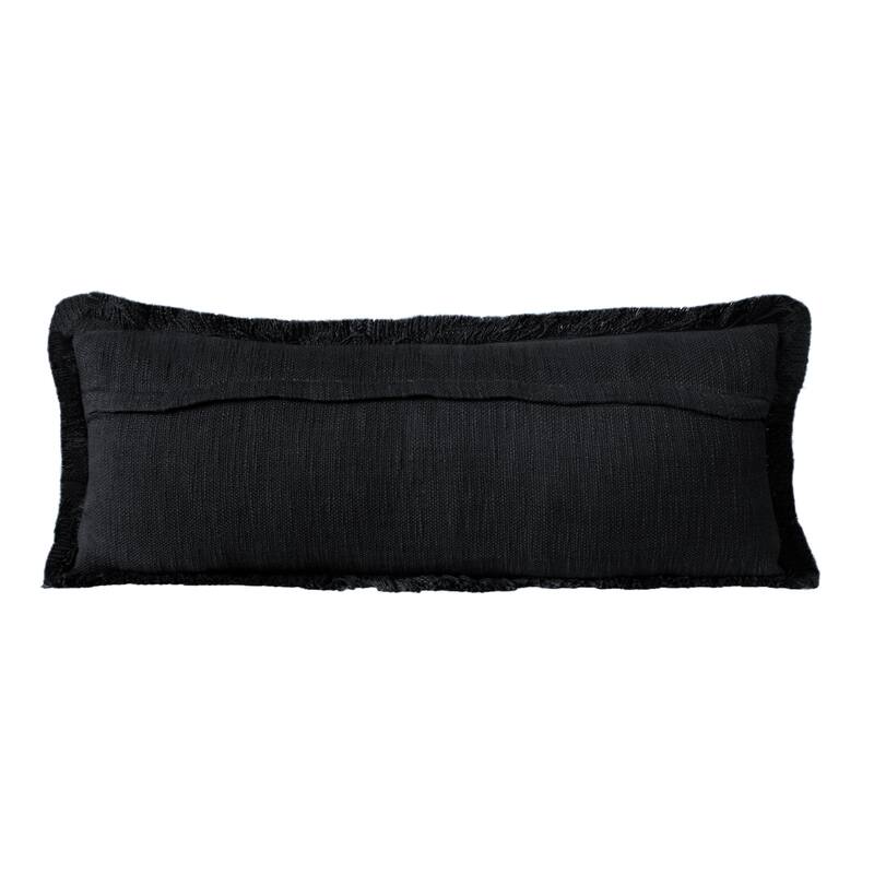 Sevita Solid Cotton Fringe Throw Pillow