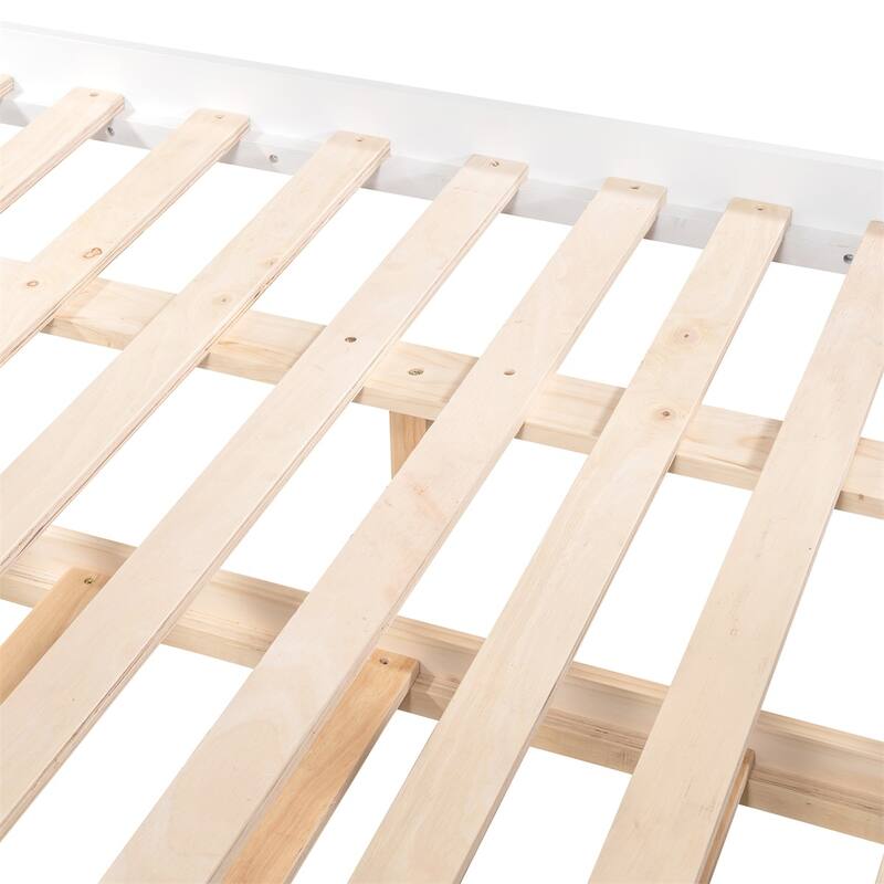 Harper & Bright Designs Full-over-Full Bunk Bed with Twin Trundle