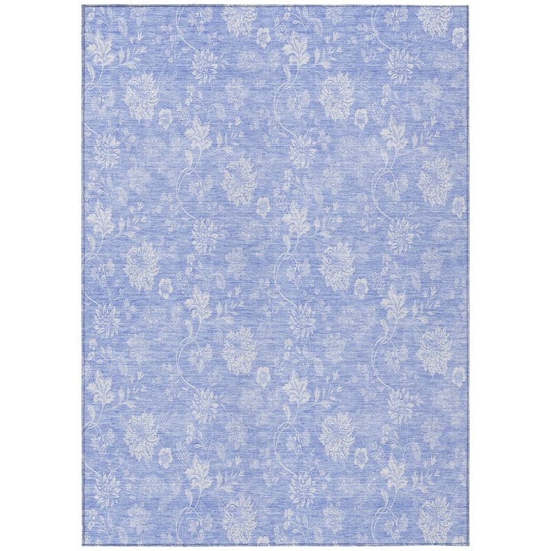 HomeRoots Floral Transitional Rectangle Outdoor Rug