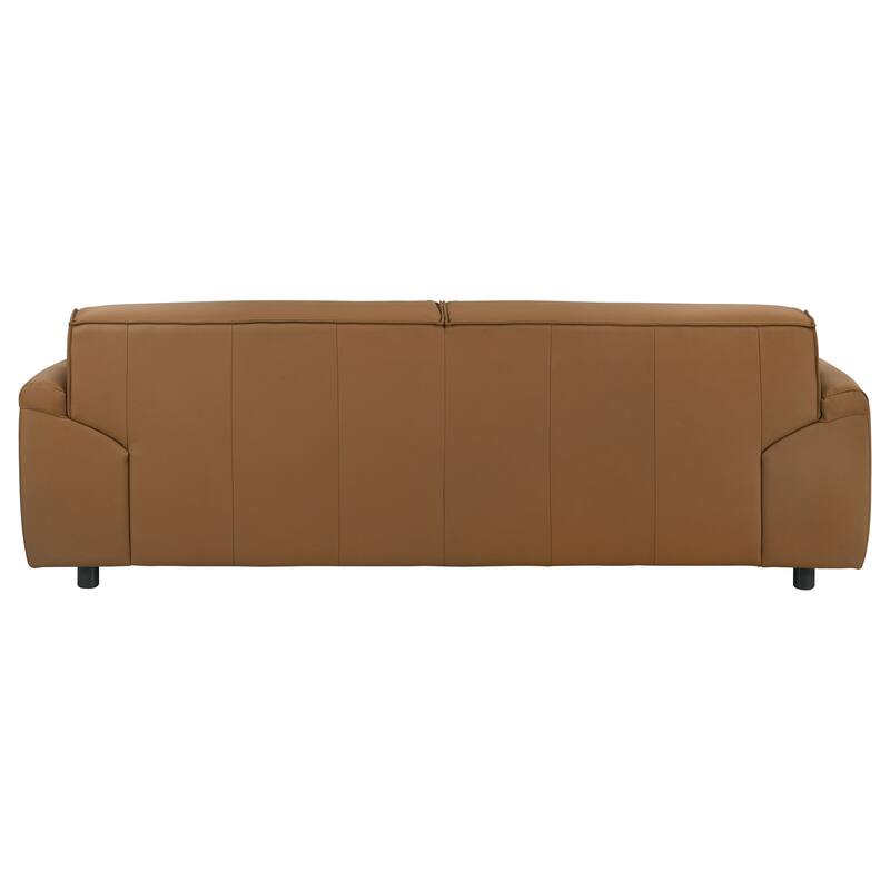 Buxton Top Grain Leather Upholstered Sofa - 91.25" x 37.5" x 29.5"