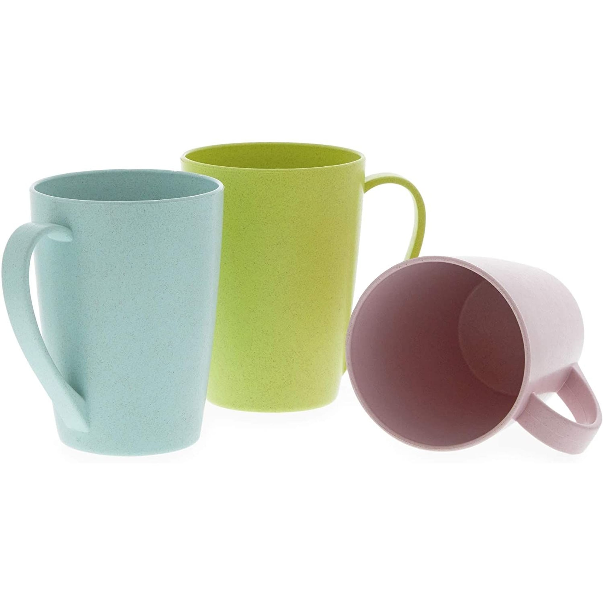 Wheat Straw Mugs, Unbreakable Coffee Mug Set (12 oz, 6 Pack)