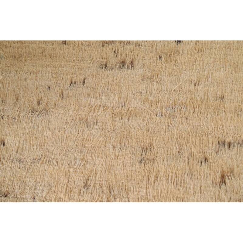 Hand Knotted Oriental 100% Wool Carpet Modern Tribal Beige & Ivories Moroccan Area Rug - 9' 8'' X 6' 8''