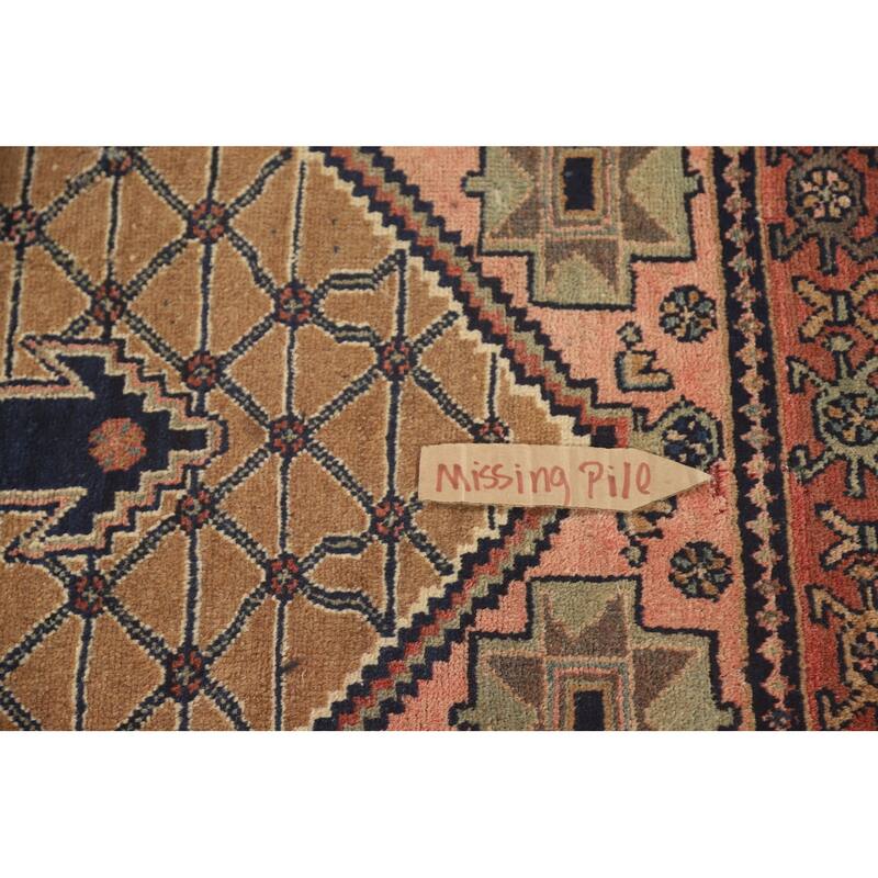 Koliaei Persian Vintage Runner Rug Hand-Knotted Wool Carpet - 3'5" x 12'5"