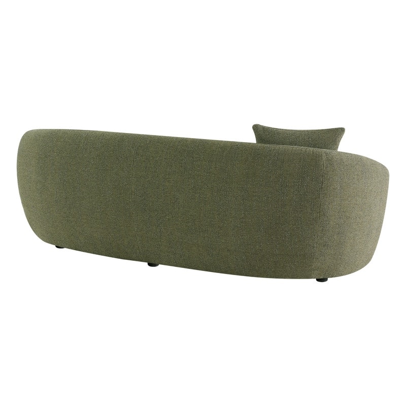 Spruce & Spring 89'' Boucle Upholstered Hugger Curved Sofa