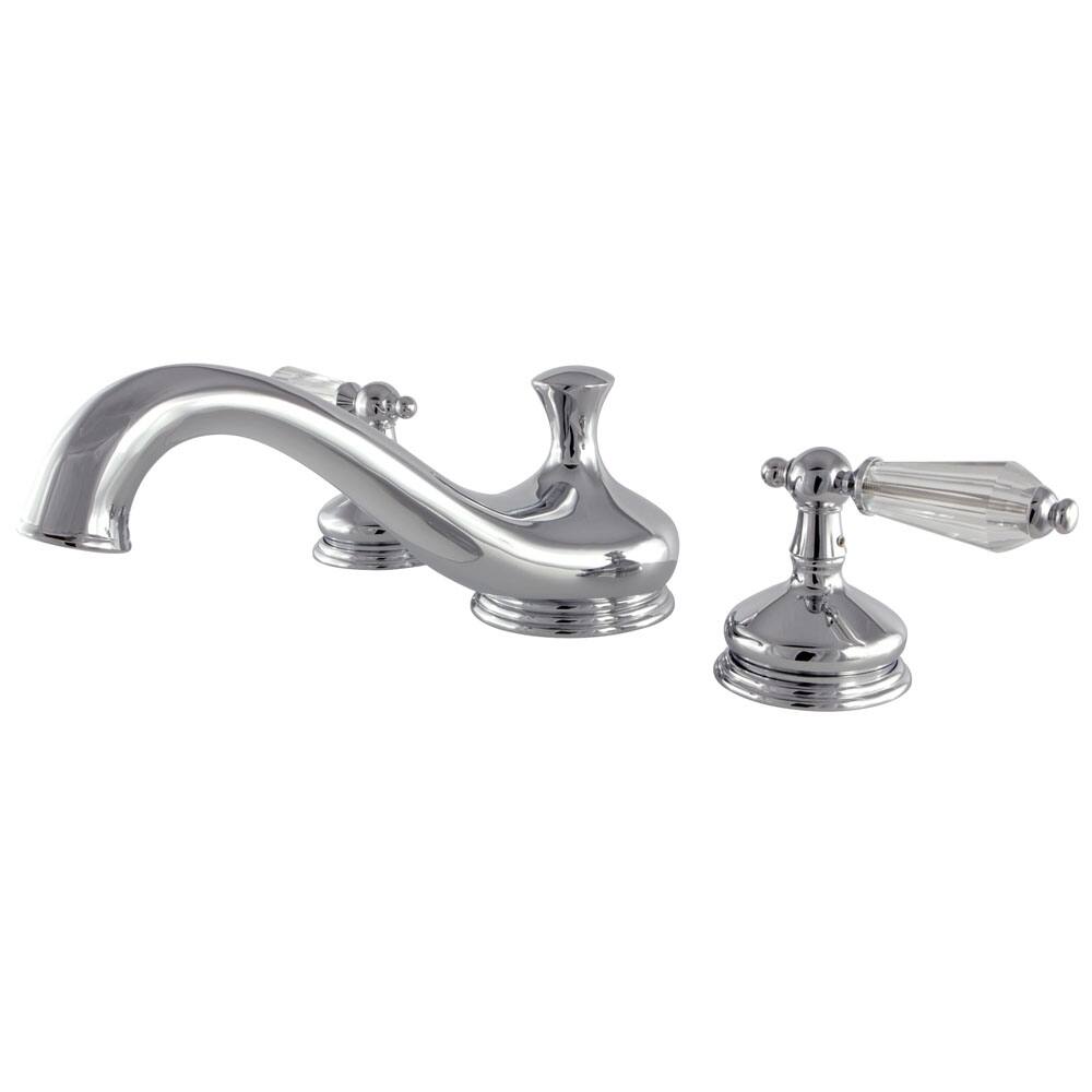 Kingston Brass Wilshire Deck Mounted Roman Tub Filler Trim with Lever