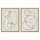 preview thumbnail 26 of 40, Kate and Laurel Sylvie Modern Circles Framed Canvas Set by Teju Reval 2 Piece 18x24 Natural