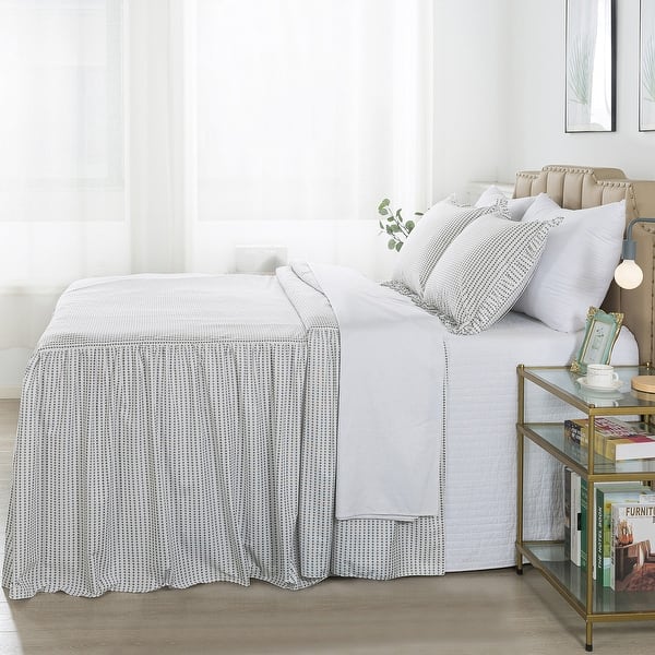 Polka Dot Ruffle Skirt bedspread with 30-inch Drop - Bed Bath & Beyond ...