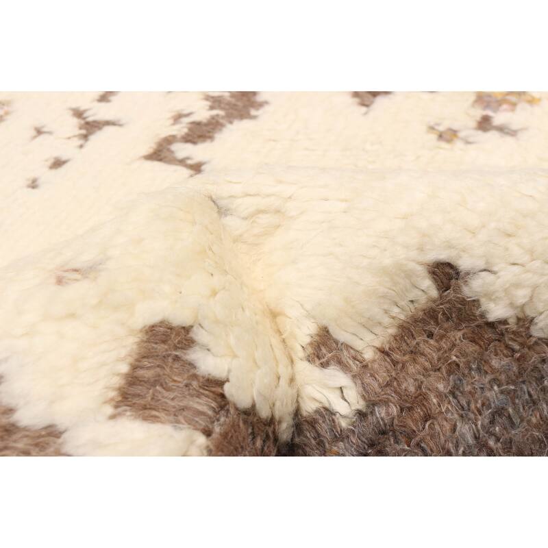 ECARPETGALLERY Hand-knotted Tangier Cream Silk, Wool Rug - 8'1 x 9'11