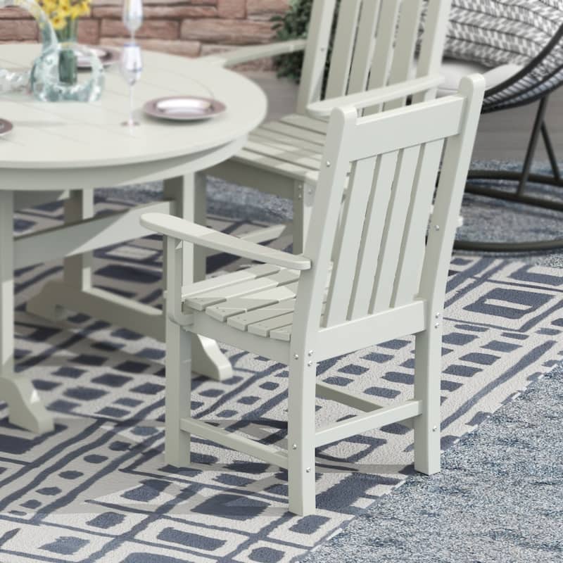 Laguna Hdpe All Weather Outdoor Patio Dining Chair With Arms - Sand