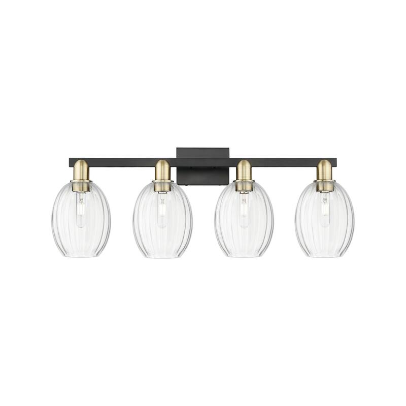 Innovations Lighting 716-4W-13-36 Preston Vanity Preston 4 Light 36" - Black Antique Brass / Clear