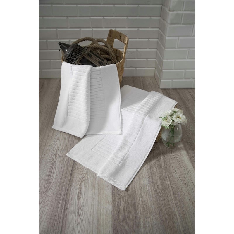 Brampton Plush Absorbent Non-Slip Cotton Bath Mat Set of 2