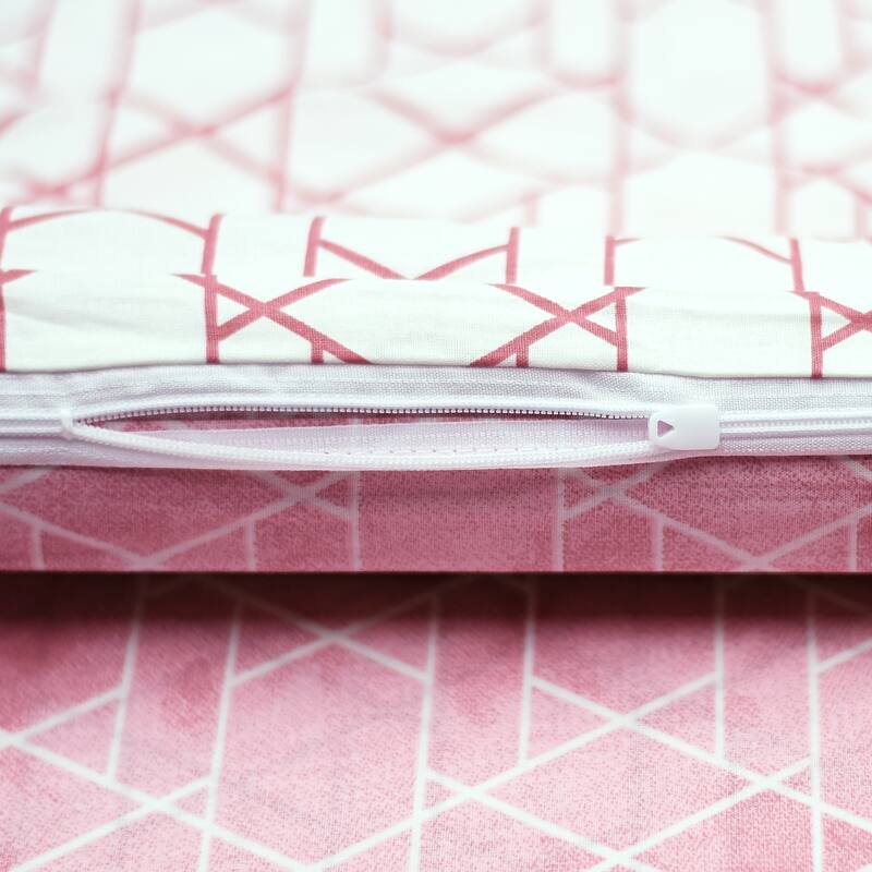 SUSSEXHOME Duvet Cover Set, 1 Duvet Cover, 1 Fitted Sheet and 2 Pillowcases | Pink, Hypoallergenic
