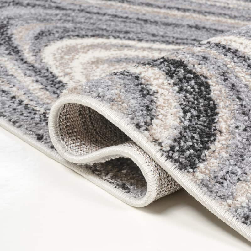JONATHAN Y Zoe Contemporary Glam Abstract Marble Area Rug