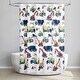 preview thumbnail 2 of 3, Constructing Shower Curtain - Multi on White - 70x72 inches