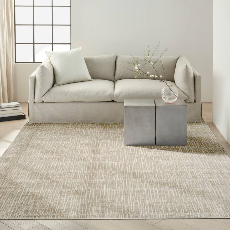 Calvin Klein CK079 Notes Indoor only Grey Abstract Area Rug
