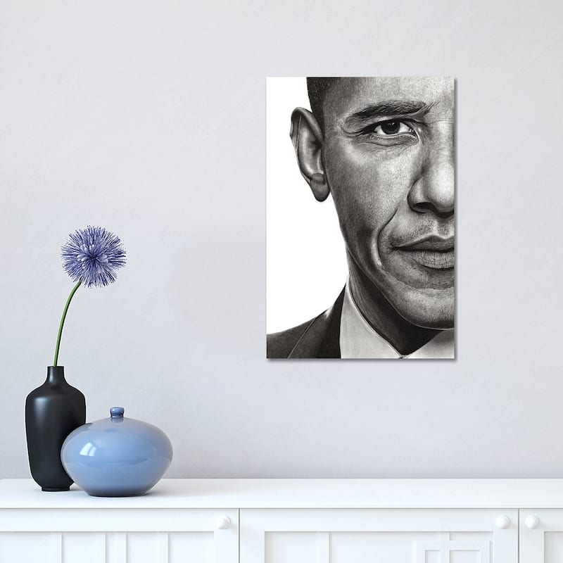 iCanvas "Obama" by Paul Stowe Canvas Print - 18x12x1.5