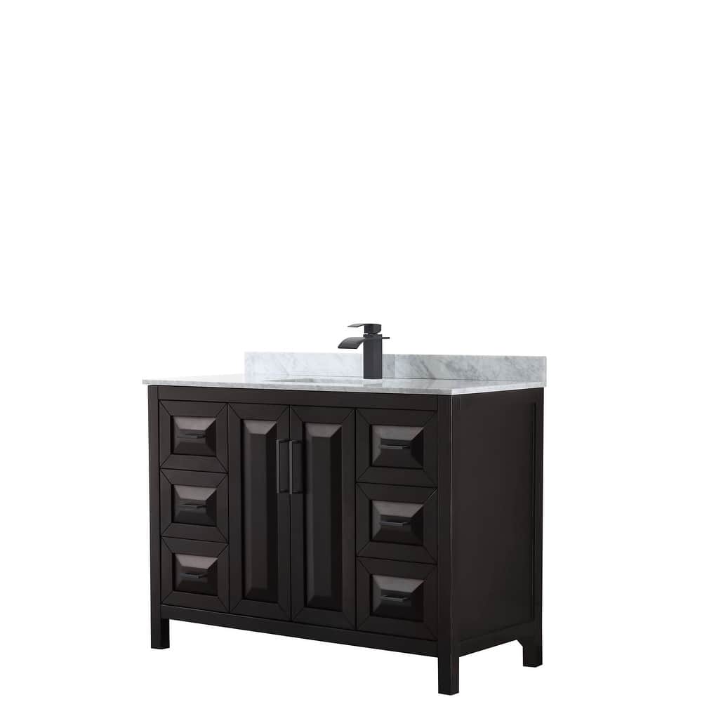 Daria 48-inch Single Vanity, Marble Top, No Mirror
