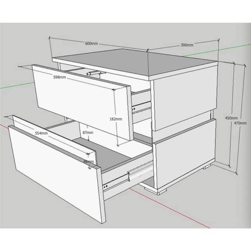 RGB LED Double Side Cabinet for Modern Bedroom Decor