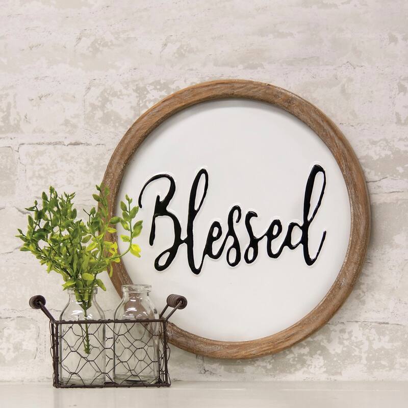 Blessed Round Sign 12"