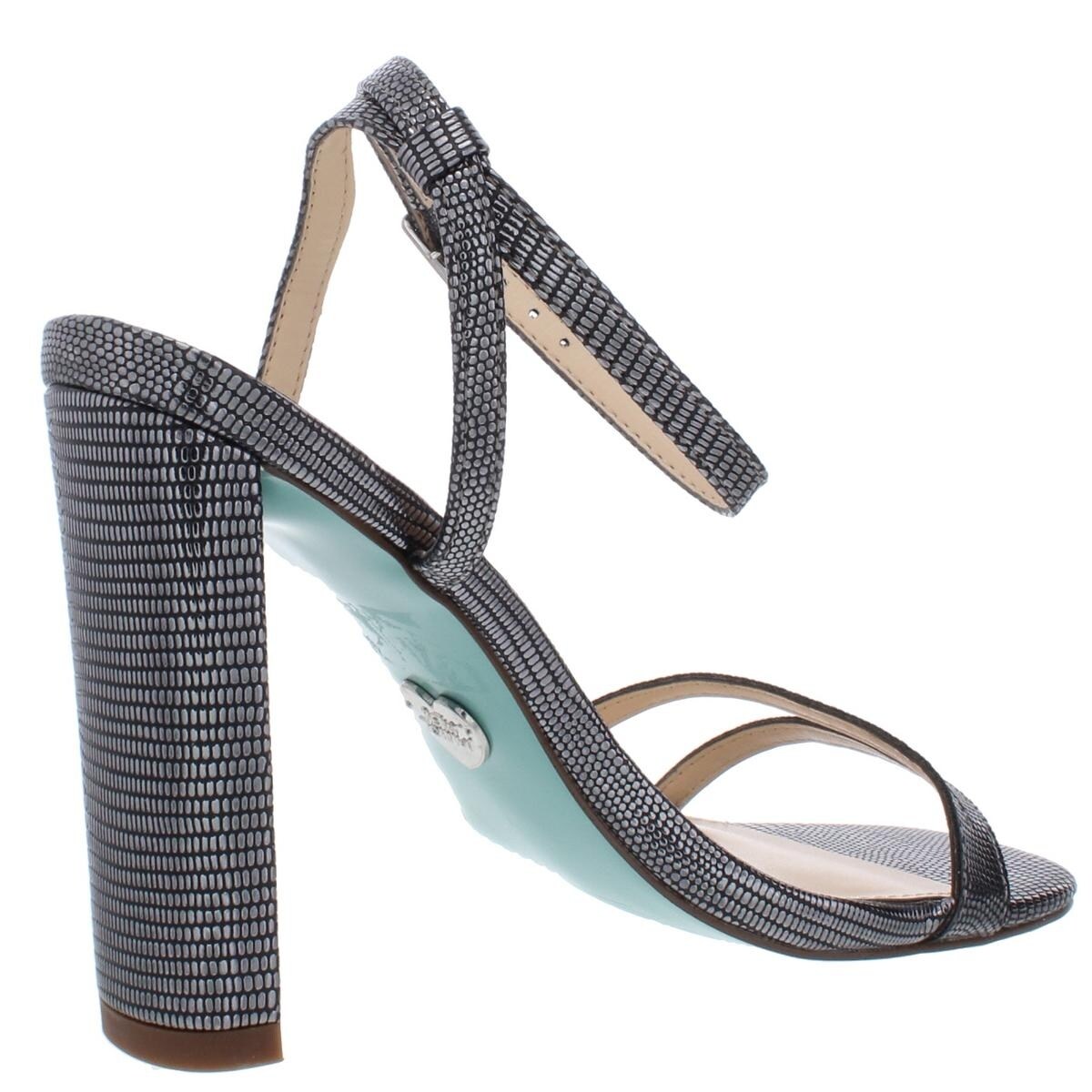 betsey johnson blue adde faux leather sandals