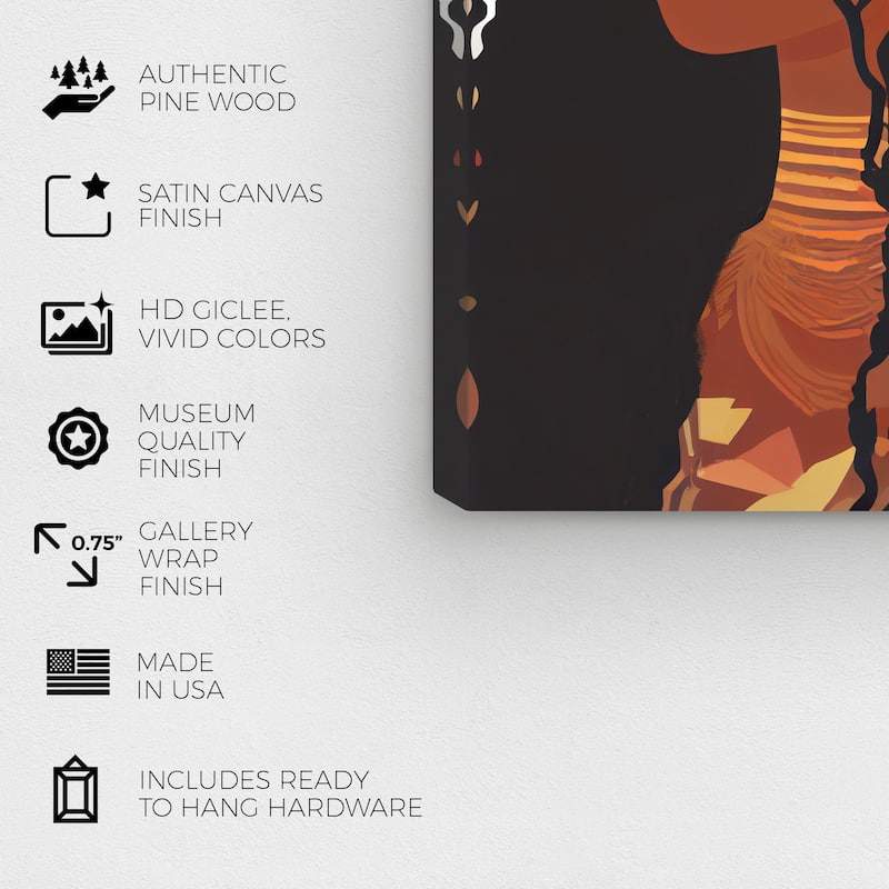 Wynwood Studio Fashion and Glam Nature Terracotta Diva Brown and Tropical Wall Art Canvas Print