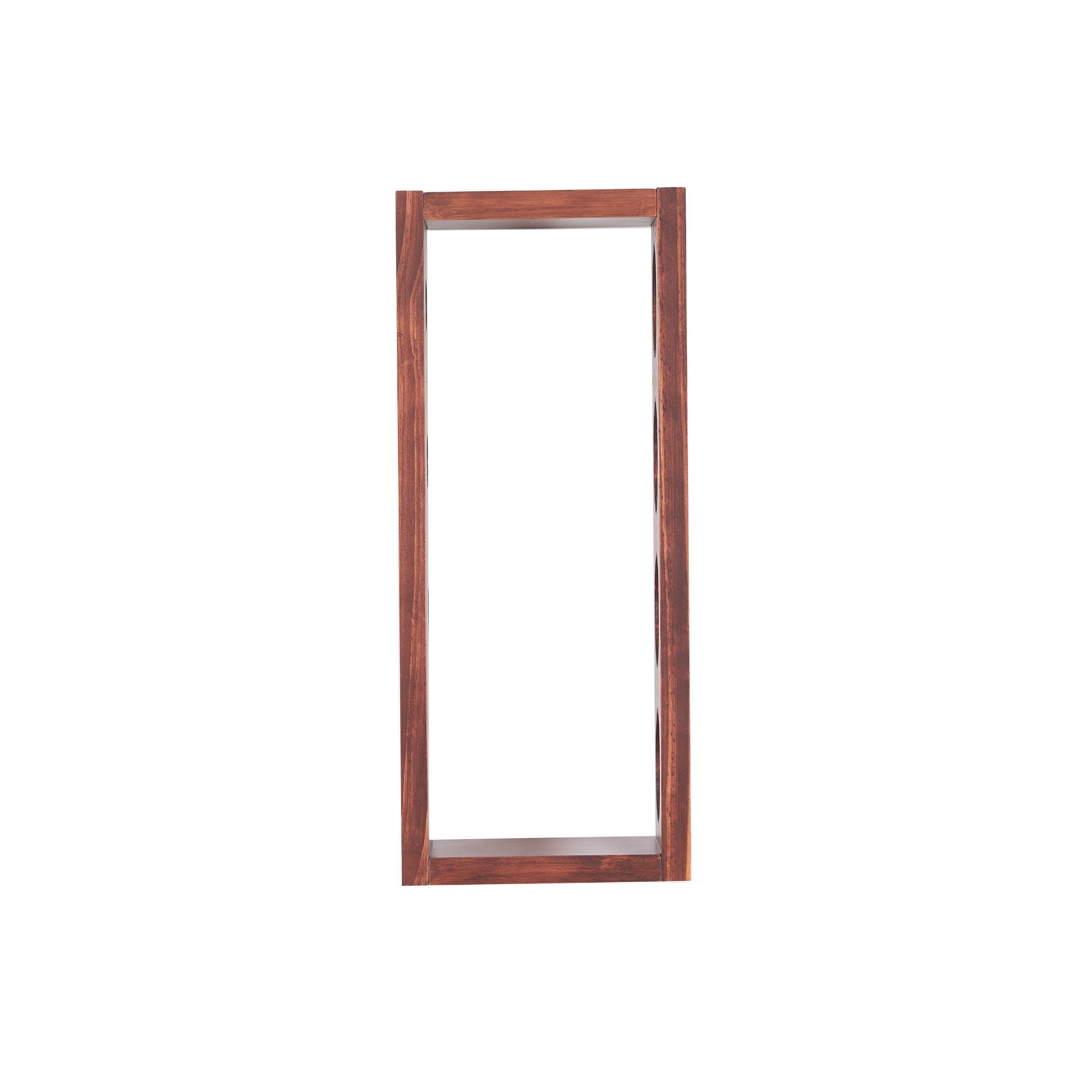 Wall Mounted Wood Vertical Wine Rack Holder Storage Shelf Organizer for 4 Bottles