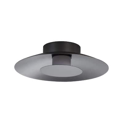 Luma LED Flush Mount - 12" in Graphite with Graphite Shade - Gray