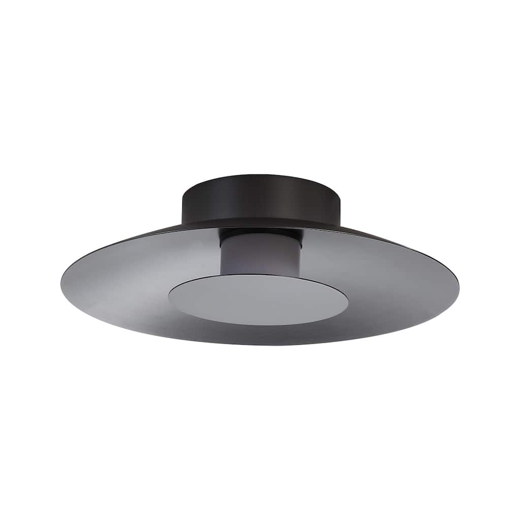 Luma LED Flush Mount - 12" in Graphite with Graphite Shade - Gray