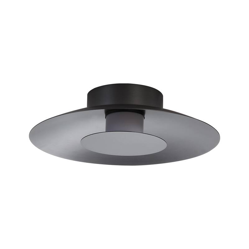 Yep by Golden Lighting Luma Integrated LED Flush Mount in Graphite and Graphite shade - Gray