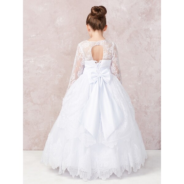 long sleeve communion dress